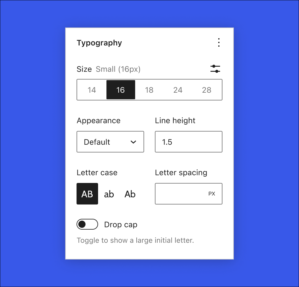 Better Block controls