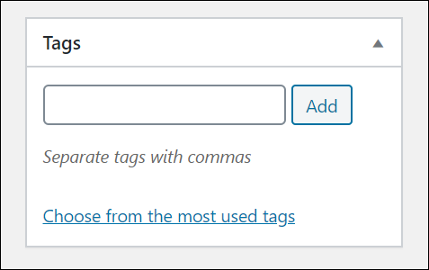 Tags section.