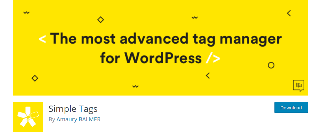 Simple Tags - Advanced Tag management plugin for WordPress.