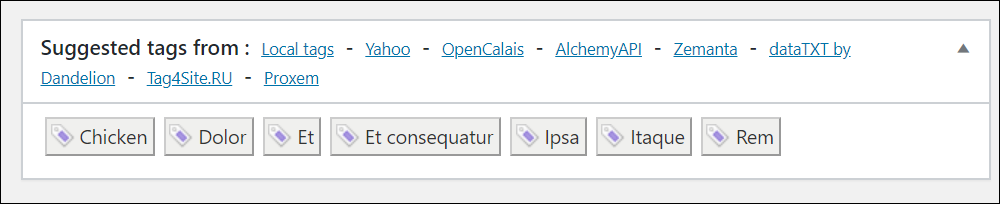 Simple Tags suggested tags feature.