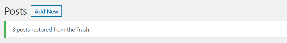 Posts restored from Trash.
