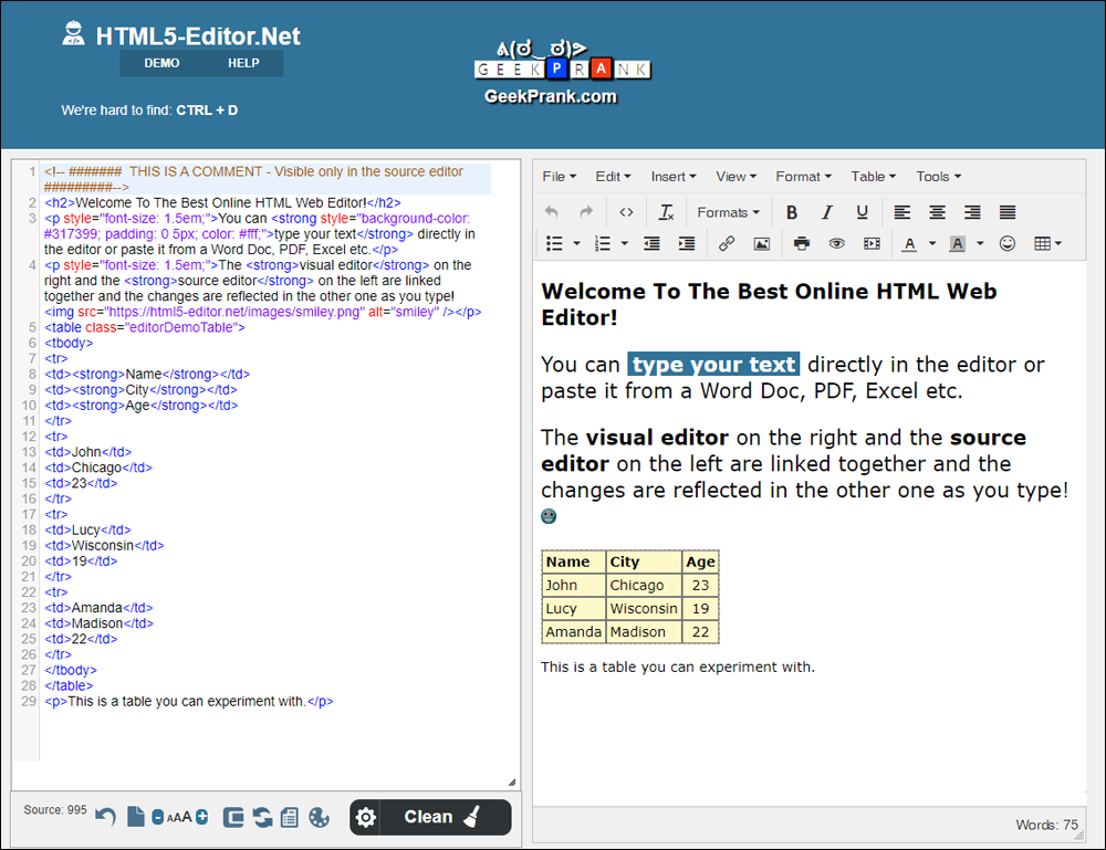 HTML5-Editor