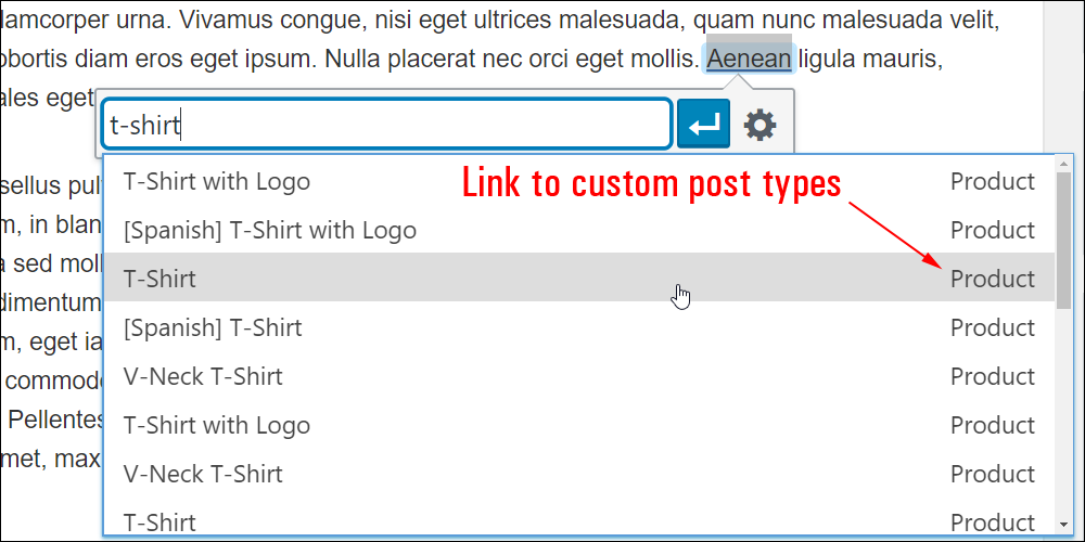 Link to custom post types.