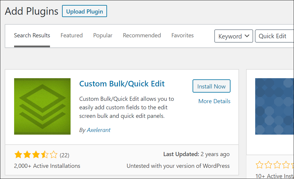 Install the 'Custom Bulk/Quick Edit' plugin from your WordPress Dashboard.