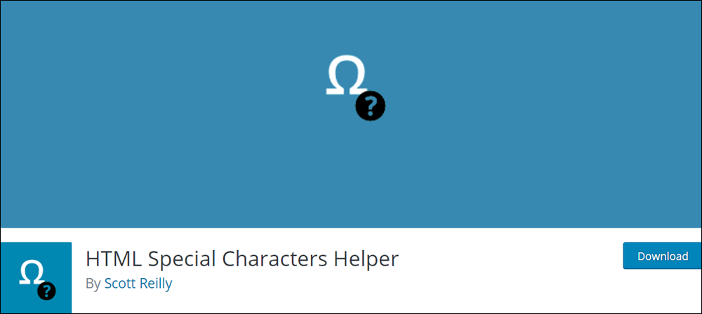 HTML Special Characters Helper