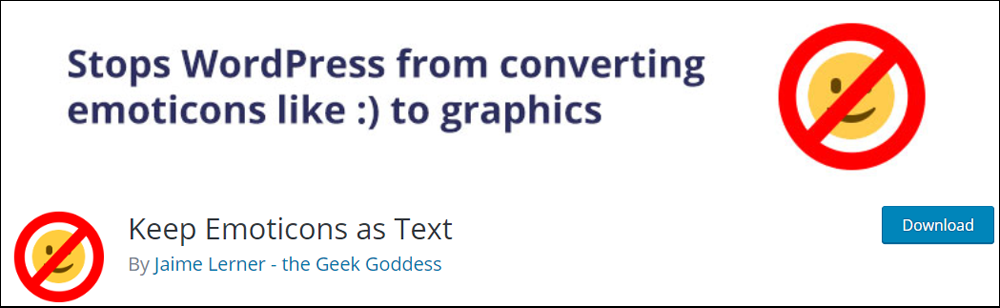 Keep Emoticons As Text - WordPress plugin.