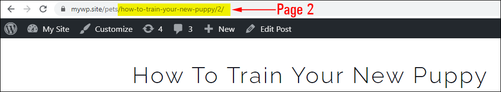 Page URL with pagination.