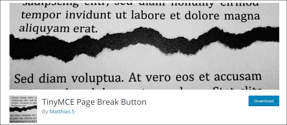 TinyMCE Page Break Button