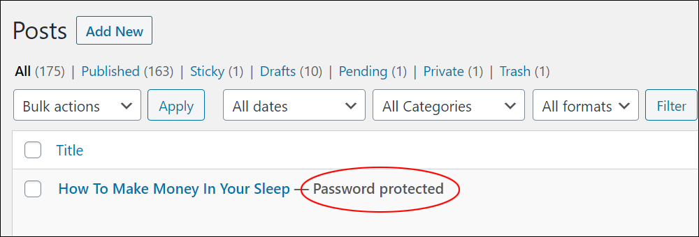 Password-protected.