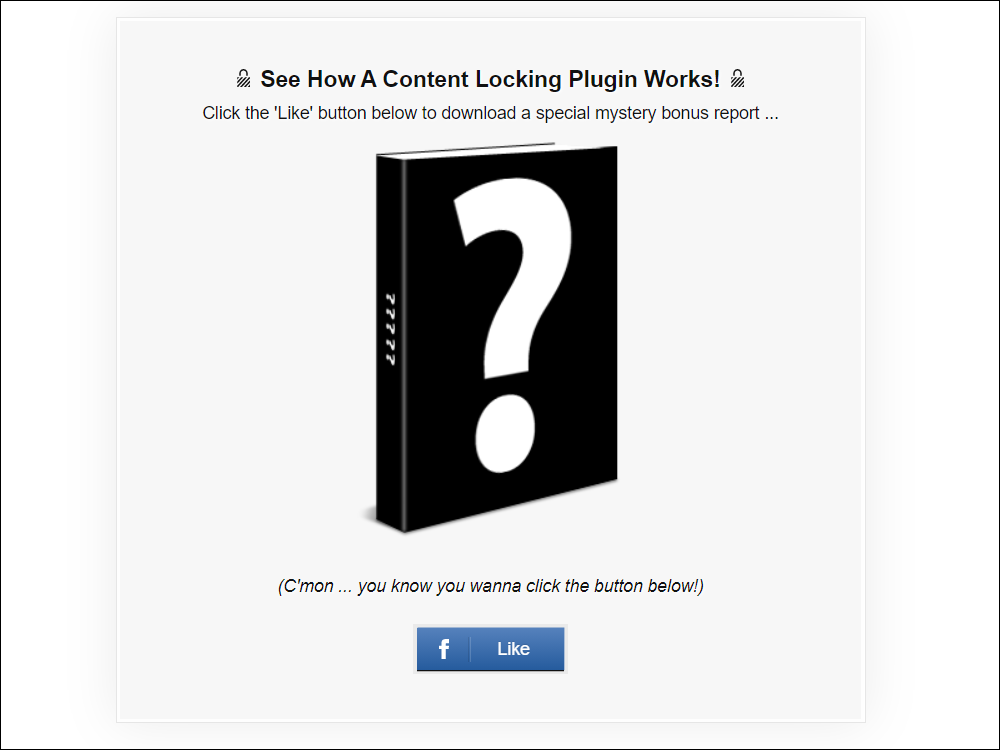 Content locking plugin.