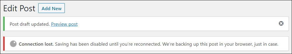 Connection lost. Saving has been disabled until you're reconnected. We're backing up this post in your browser, just in case.