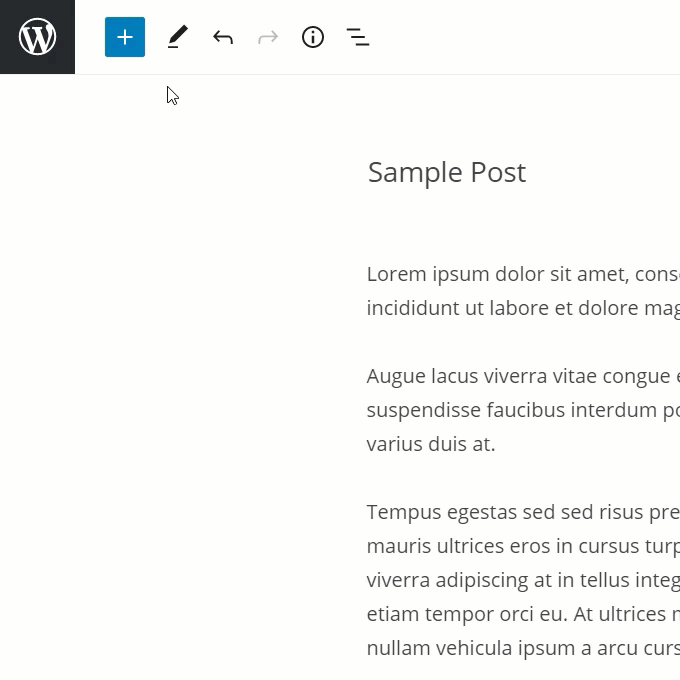 WordPress block editor - Block directory.