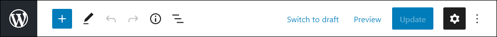 WordPress Block Editor - Editing Toolbar.