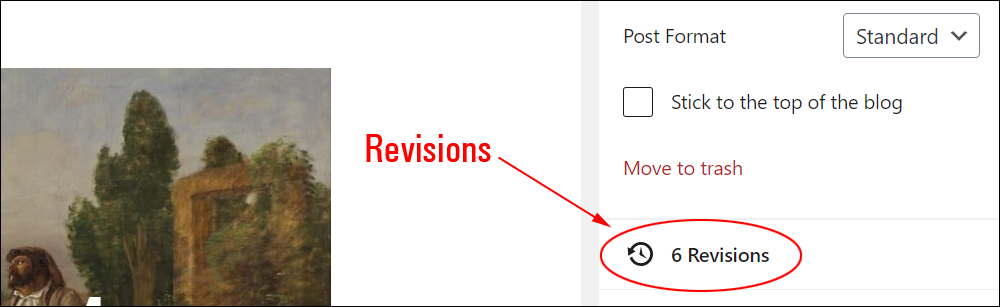 WordPress Block Editor: Revisions settings