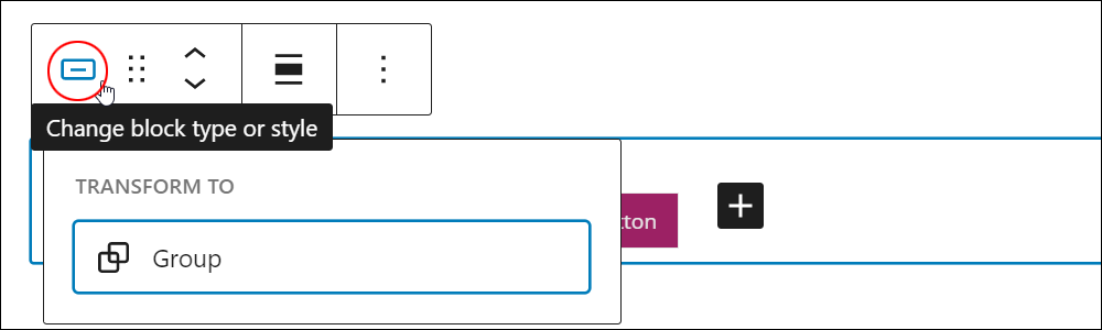 Transform Buttons block.