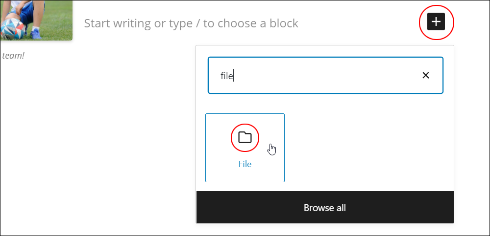  Inserter tool - File block.