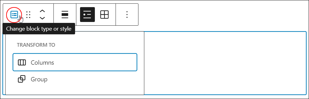 Latest Posts block - Change block type or style.