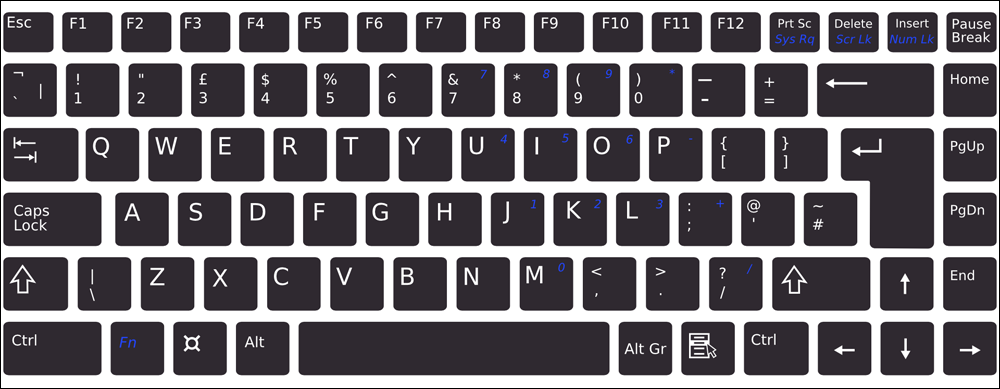 Computer keyboard.