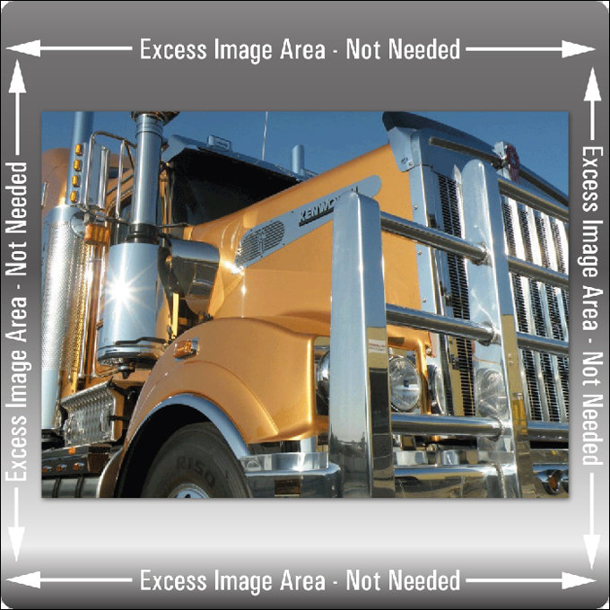 Crop excess areas around images to reduce file size.