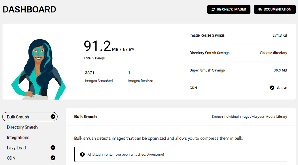 WP Smush automatically optimizes images uploaded to WordPress.