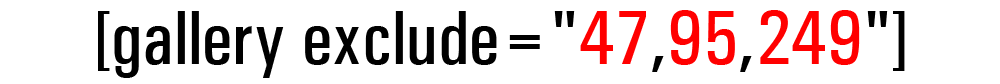 Gallery shortcode - gallery exclude.