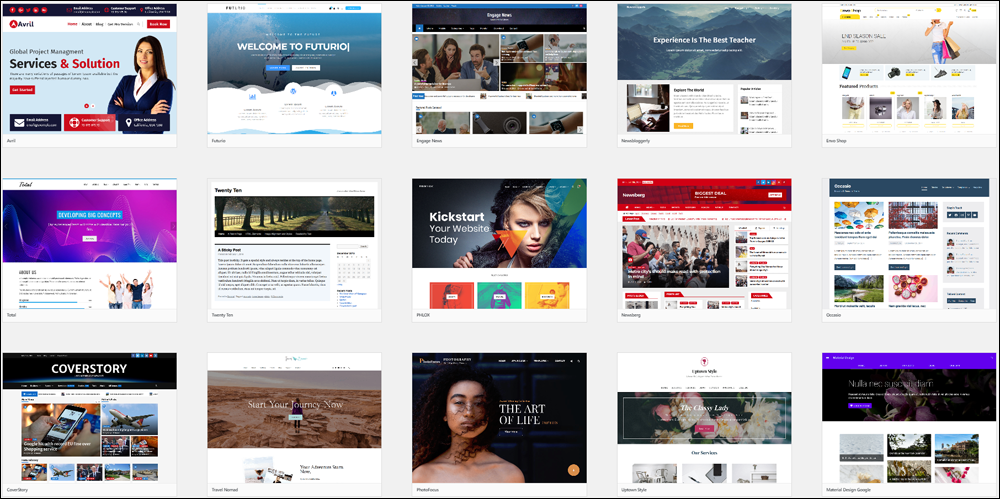 WordPress free themes.