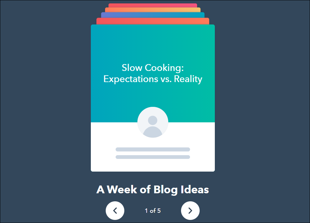 Hubspot Blog Ideas tool - Content ideas.