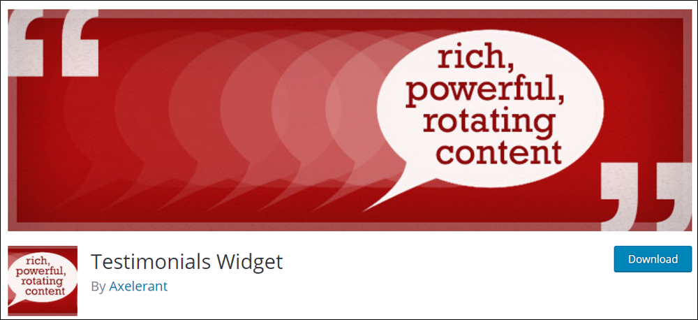 Testimonials widget plugin.