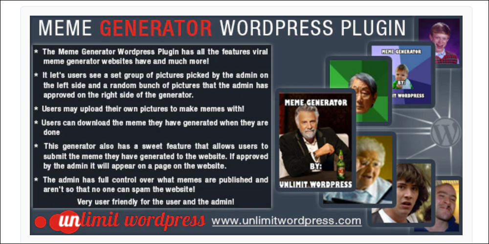 Meme Generator WordPress Plugin