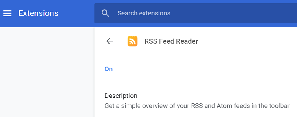 Google Chrome RSS Feed Reader