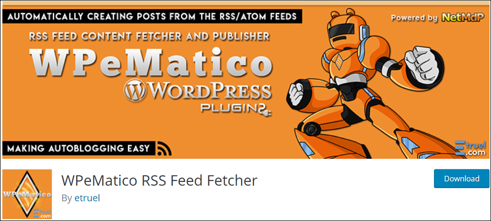 WPeMatico RSS Feed Fetcher.