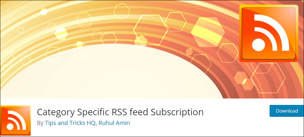 Category Specific RSS Feed Subscription plugin for WordPress.