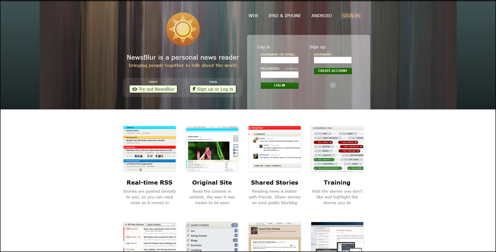 Newsblur - Free RSS feed reader.