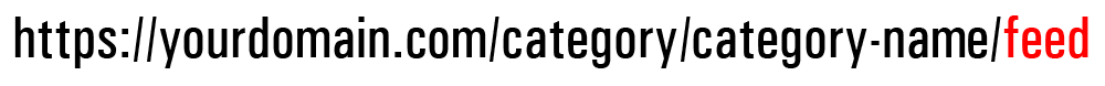 WordPress category feed format.