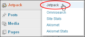 WordPress Menu - Jetpack