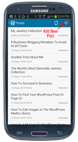 Mobile App - Posts screen - Add new post.