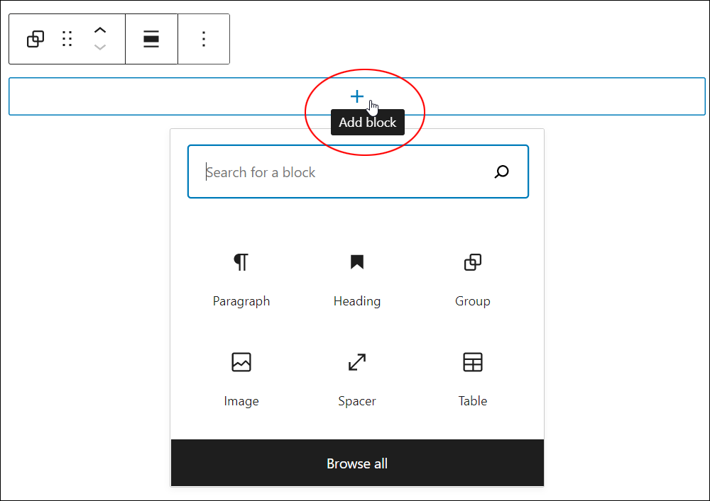 Group block - Inserter tool.