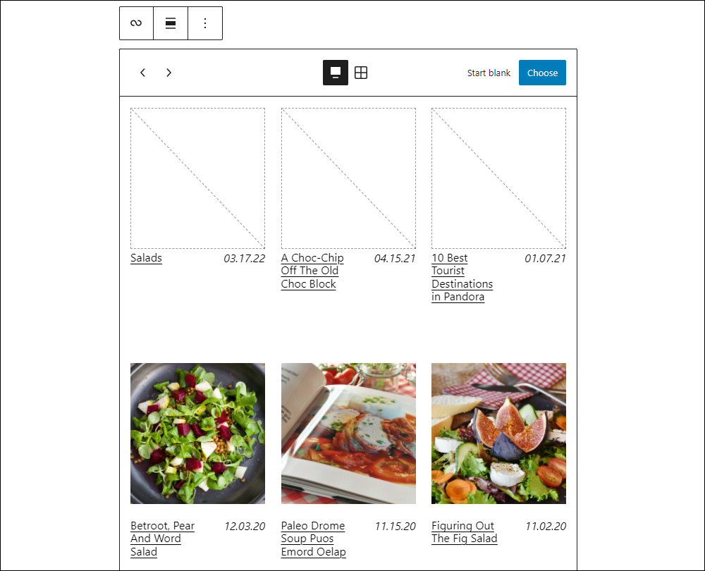 Query Loop Block - Built-in Patterns.