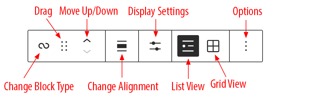 Query Loop block editor.