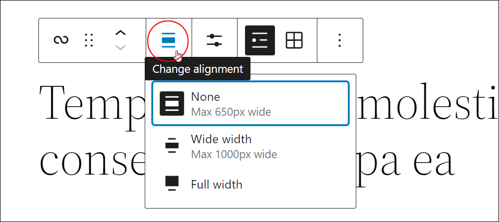 Query Loop block - Change Alignment