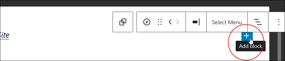 Navigation block - Add block