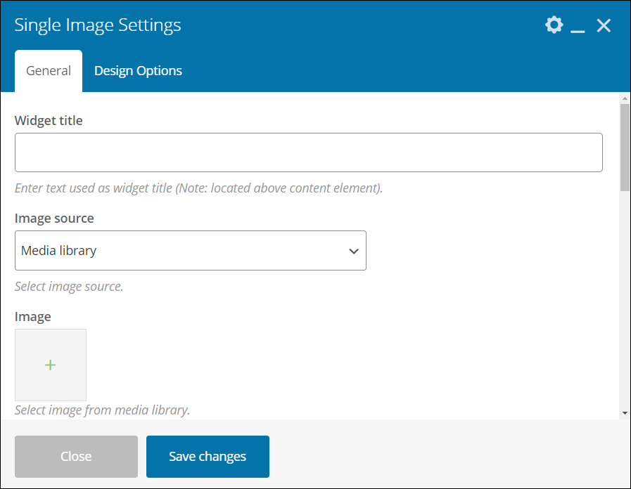 WPBakery Page Builder - Element settings.