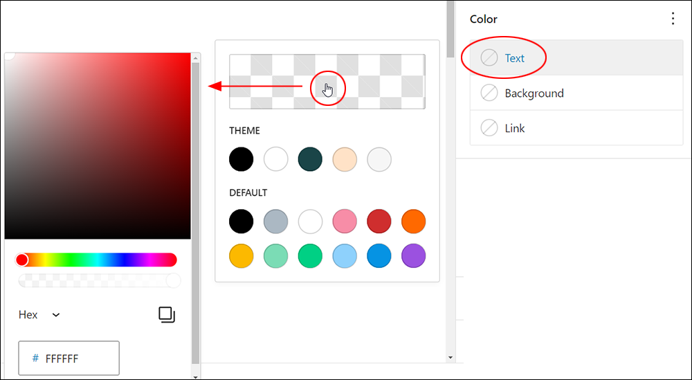 How to add template colors to custom block options in WordPress