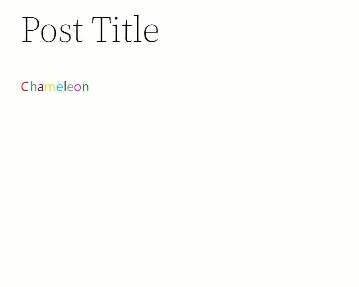 Using Custom HTML block to create multicolored words.