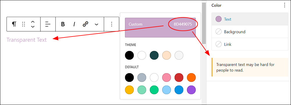 How to add template colors to custom block options in WordPress