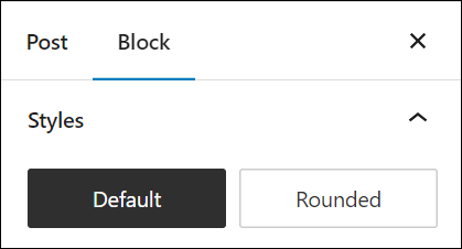 Block Settings: Styles