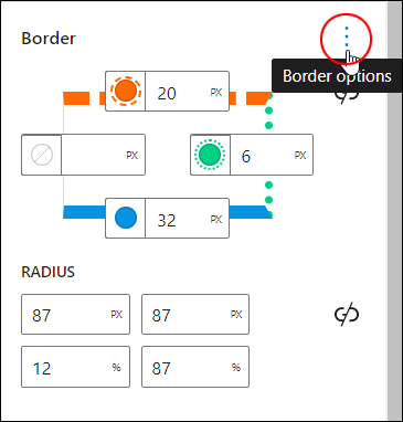 Block Settings: Border - Border options