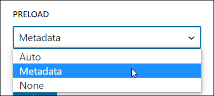 Video Settings - Preload section