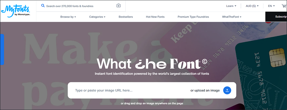 MyFonts' What The Font tool.