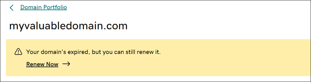 Domain expired noticed.